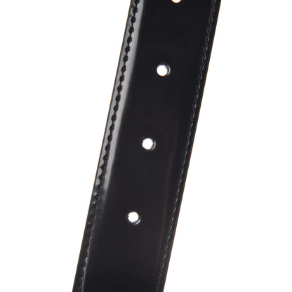 Gucci Leather Crystal Pearl Interlocking G Belt 100 40 Black 5 of 6