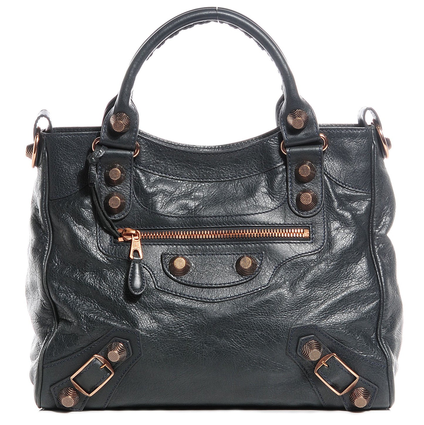 Agneau Giant 21 Rose Gold Hardware Velo Anthracite