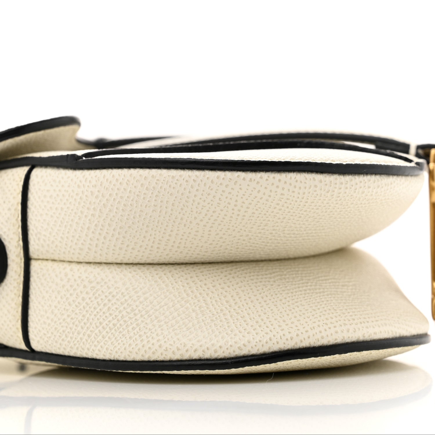 Christian Dior Grained Calfskin Mini Saddle Bag With Strap White 9 of 12