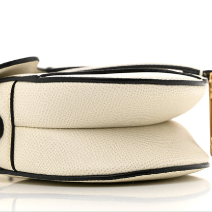 Christian Dior Grained Calfskin Mini Saddle Bag With Strap White 9 of 12