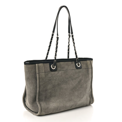 Chanel Canvas Small Deauville Tote Grey 3 of 11