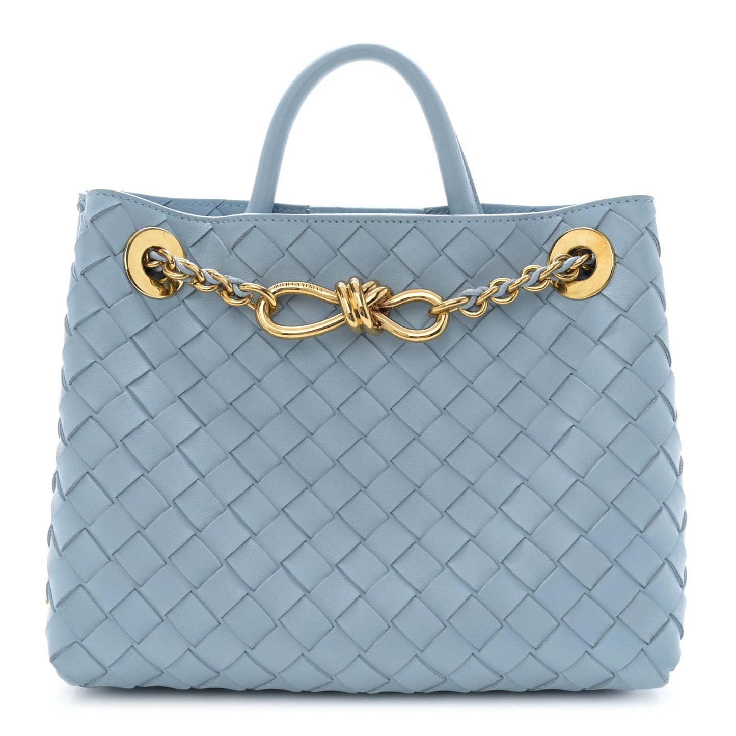 Nappa Intrecciato Small Andiamo Shoulder Bag Ice