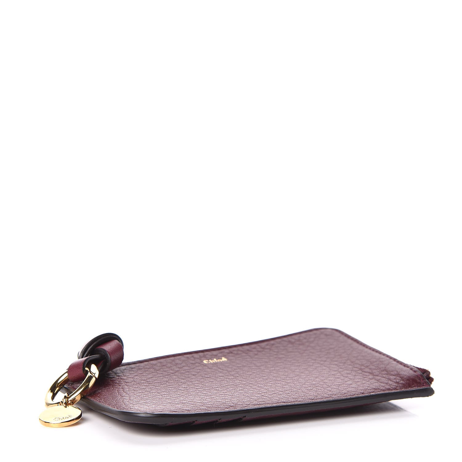 Chloe Calfskin Alphabet Purse Wallet Burnt Brown 4 of 7