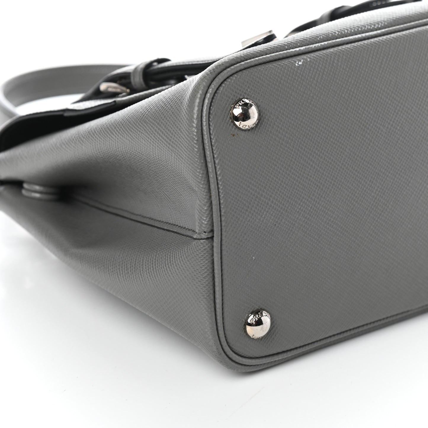Saffiano Cuir Small Convertible Top Handle Tote Marmo