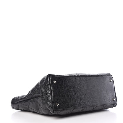Chanel Glazed Calfskin Large On The Road Tote Black 4 of 10
