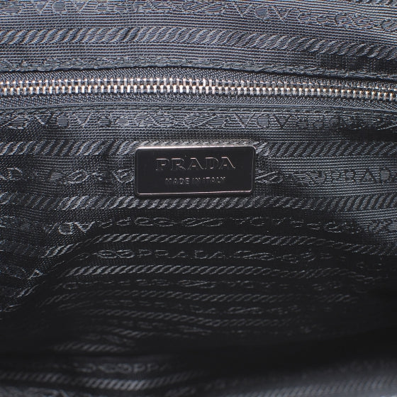 Tessuto Nylon Leather Travel Tote Lino Black