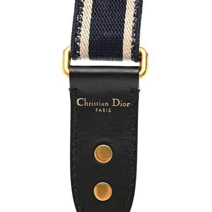 Christian Dior Canvas Embroidered Shoulder Strap Blue 3 of 6