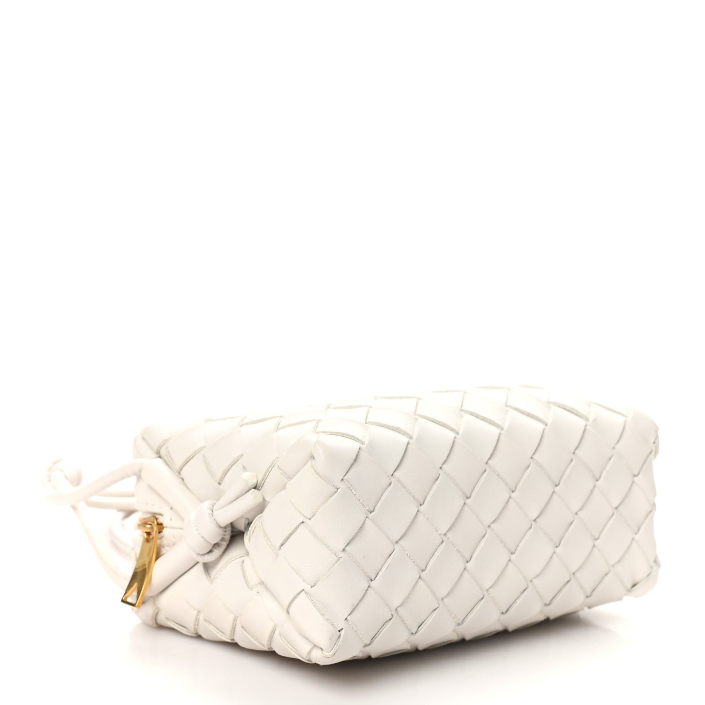 Nappa Intrecciato Mini Loop Camera Bag White