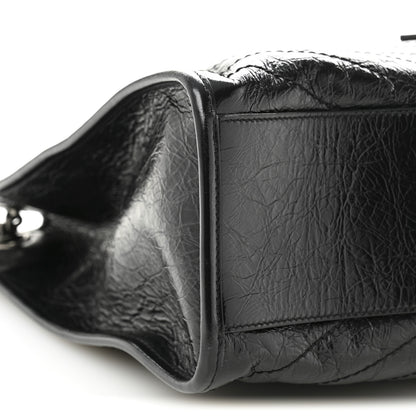 Saint Laurent Crinkled Calfskin Matelasse Monogram Large Niki Shopper Tote Black 9 of 10