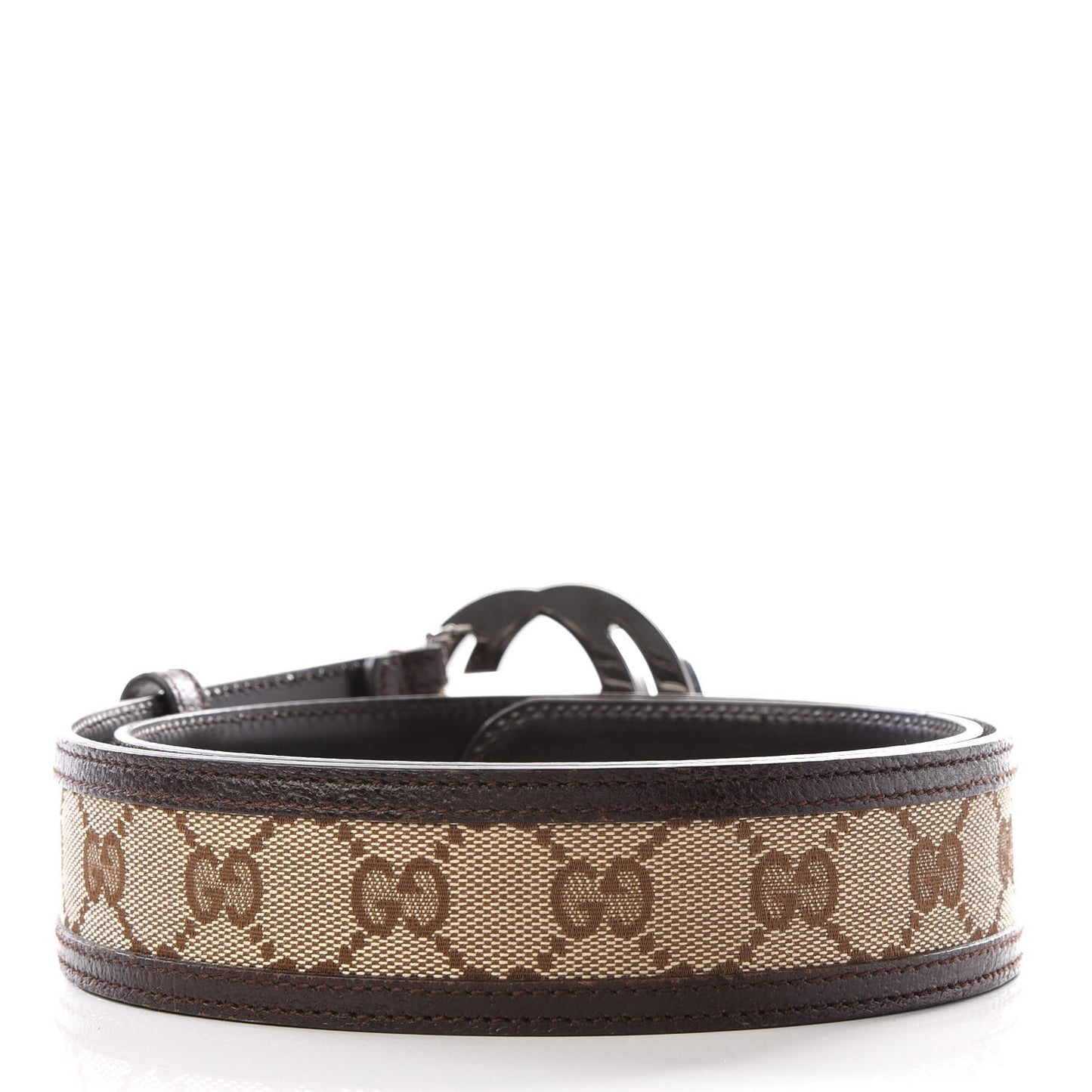 Monogram Interlocking G Belt 85 34 Dark Brown