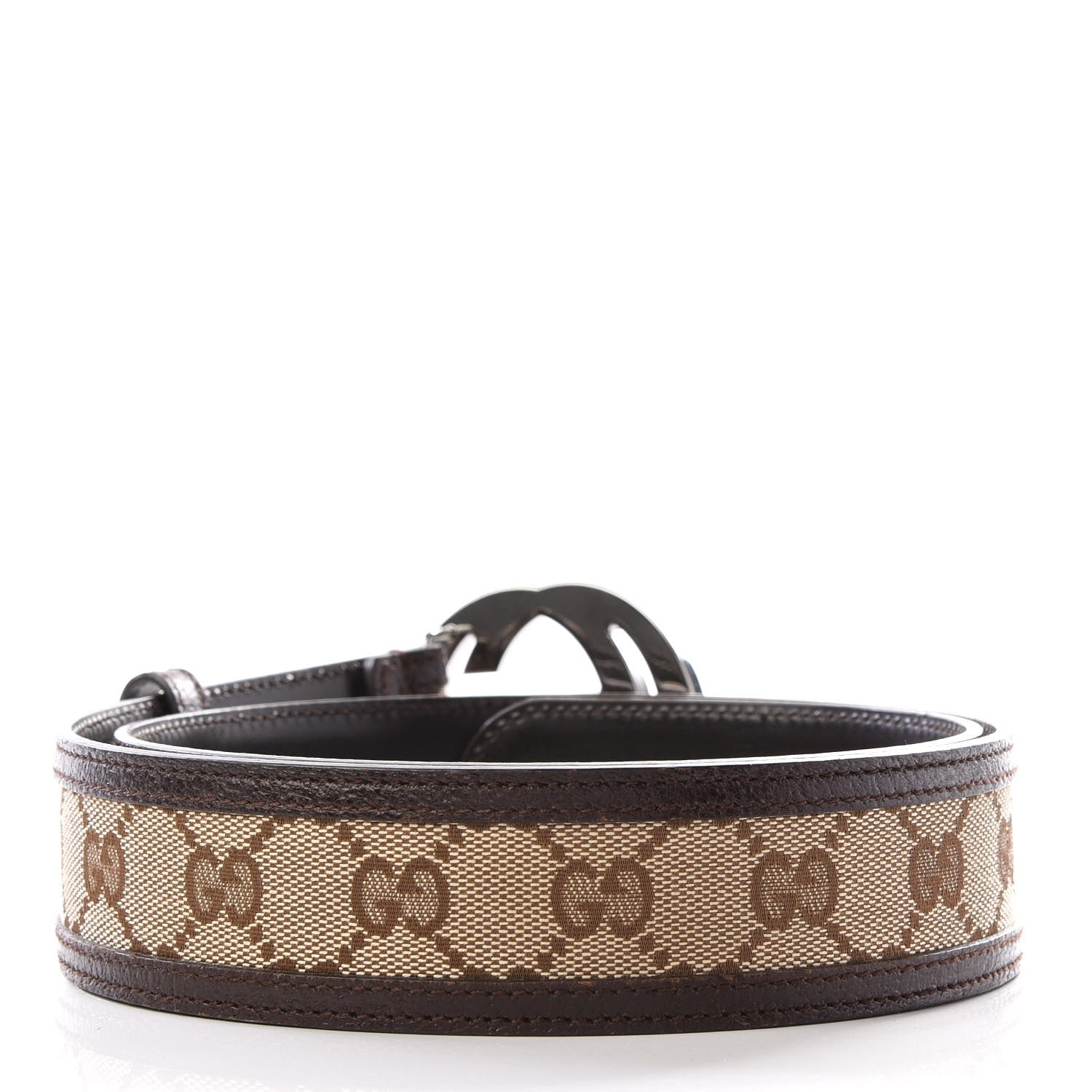 Gucci Monogram Interlocking G Belt 85 34 Dark Brown 3 of 6