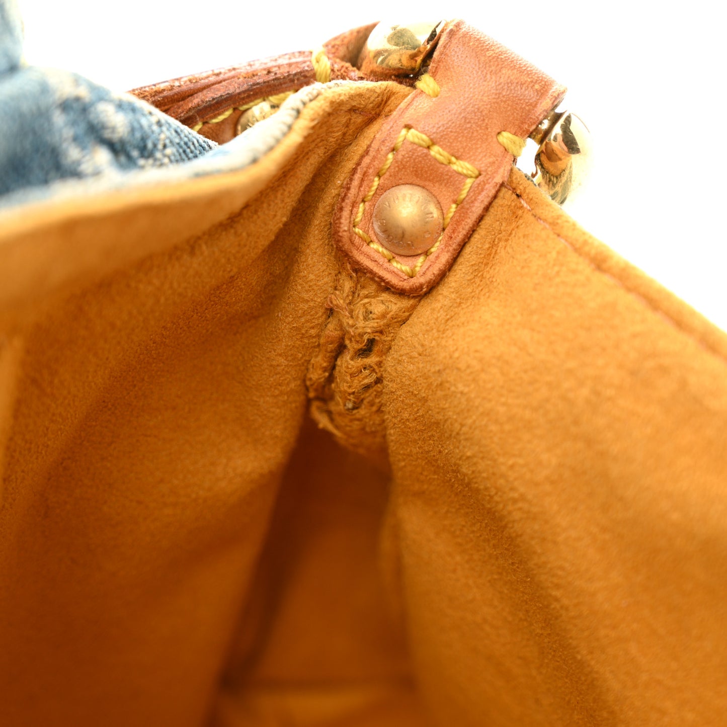 Monogram Denim Mini Pleaty Blue