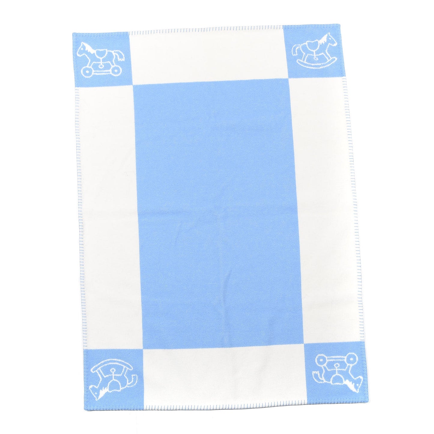 Wool Cashmere Adada Avalon Baby Blanket Blue Glacier