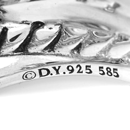 David Yurman Sterling Silver 14K Yellow Gold Wide Crossover Ring 60 9 4 of 4