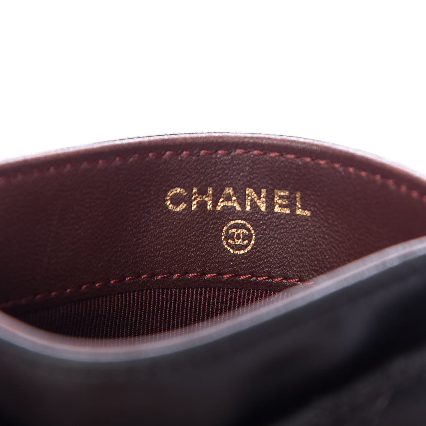 Lambskin Quilted Card Holder Black