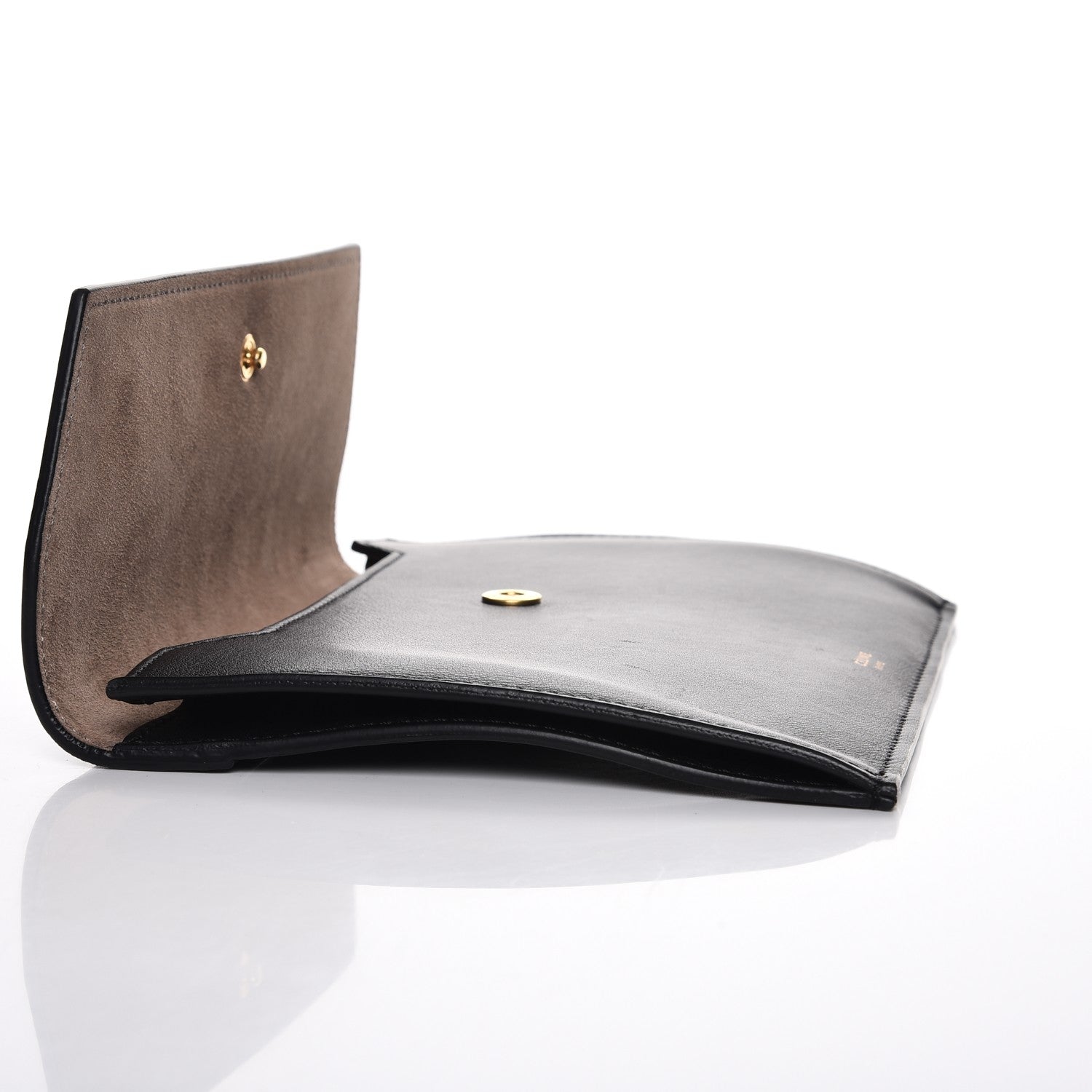 Celine Smooth Calfskin Tie Knot Companion Pouch Black 8 of 8