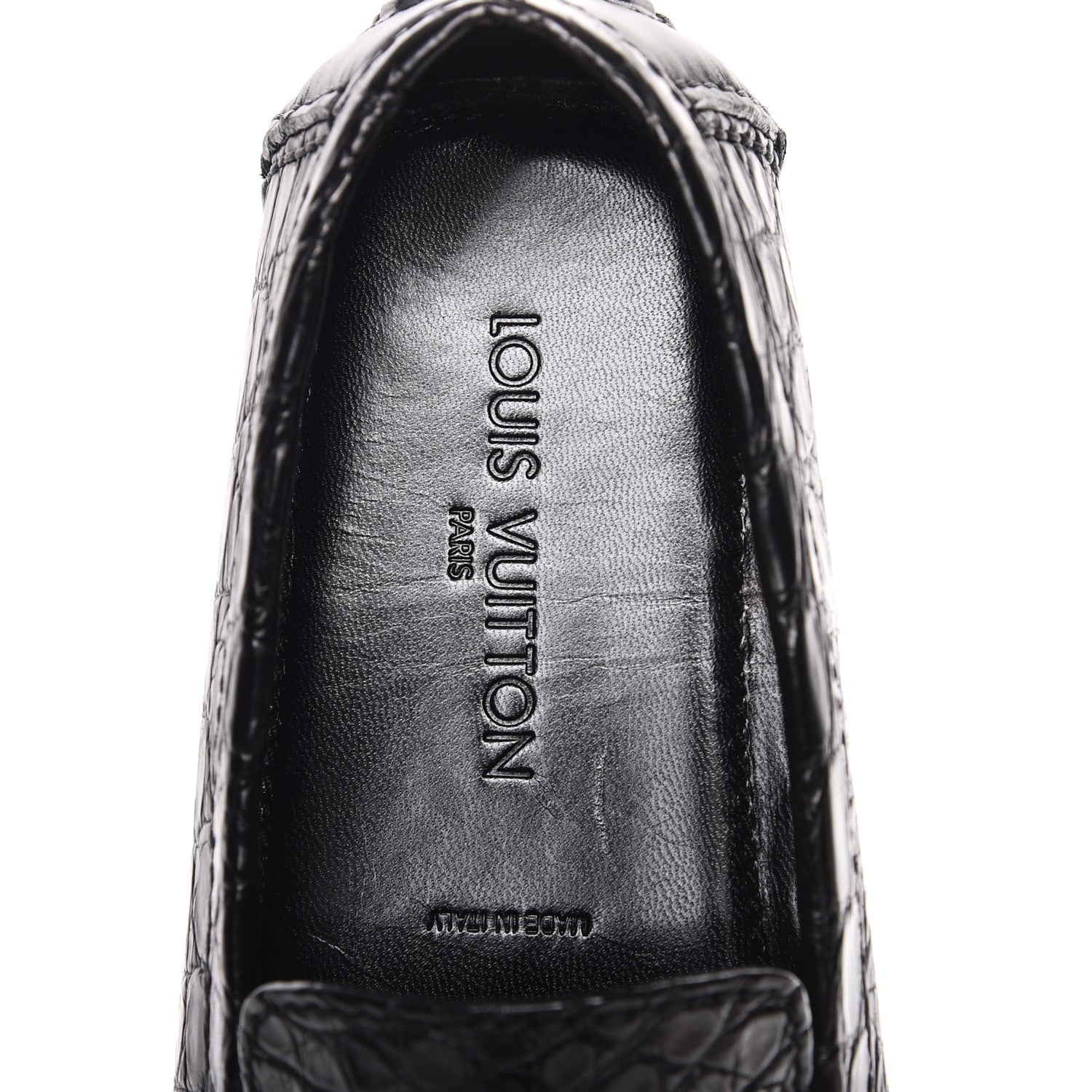 Louis Vuitton Mens Crocodile Monte Carlo Loafers 11 Black 7 of 9