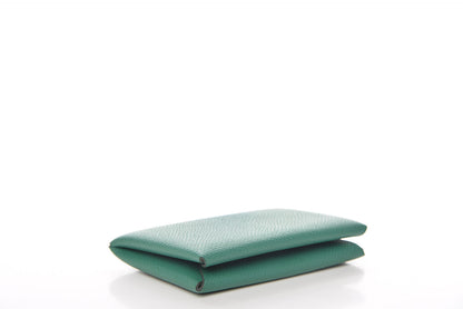 Hermes Epsom Calvi Card Case Vert Vertigo 4 of 8