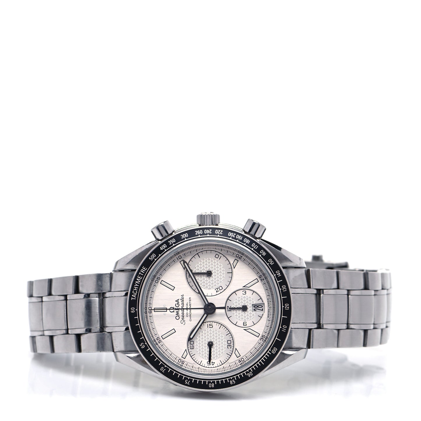 Stainless Steel 40mm Speedmaster Racing Co-Axial Chronograph Automatic Watch White 326.30.40.50.02.001