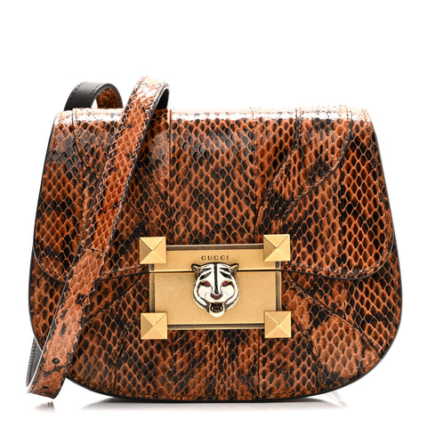 Elaphe Radiata Crystal Small Osiride Shoulder Bag Bright Cuir Ruby