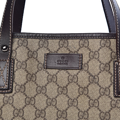 Gucci GG Supreme Monogram Large Zippered Shopping Tote Brown 13 of 13