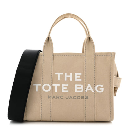 Marc Jacobs Cotton Canvas Colorblock Small The Traveler Tote Bag Beige Multicolor 1 of 10