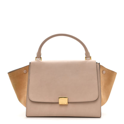 Celine Smooth Calfskin Suede Medium Trapeze Dune 1 of 9
