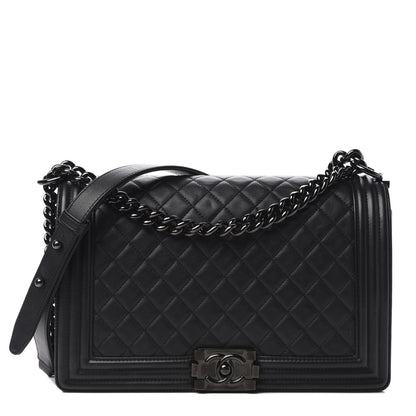 Chanel Calfskin Quilted New Medium Boy Flap So Black 1 of 11