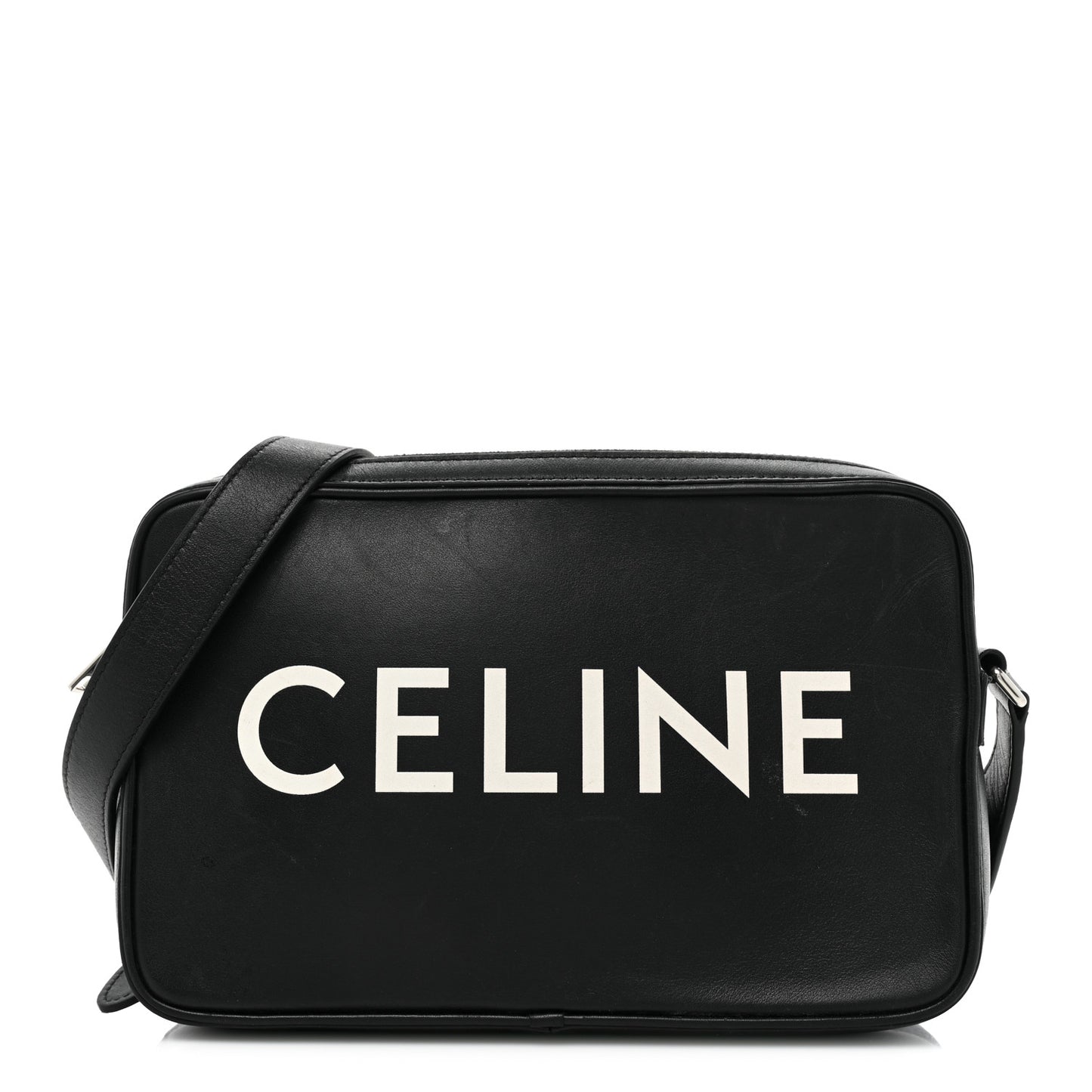 Smooth Calfskin Medium Messenger Bag Black
