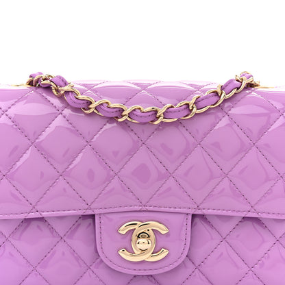 Chanel Patent Quilted Mini Rectangular Flap Purple 8 of 11