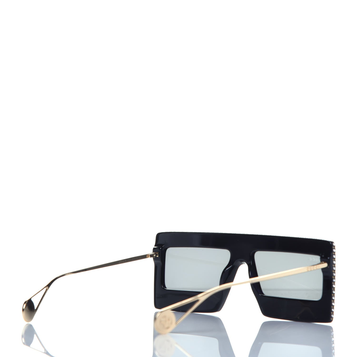 Gucci Acetate Crystal Mask-Frame Sunglasses GG0431S Black 4 of 8