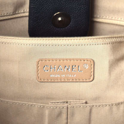 Chanel Caviar Expandable Zip Shoulder Bag Black 6 of 9