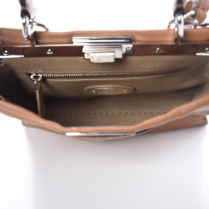 Fendi Cuoio Romano Selleria Bi-Color Medium Peekaboo Iconic Satchel Mou Deserto 7 of 8