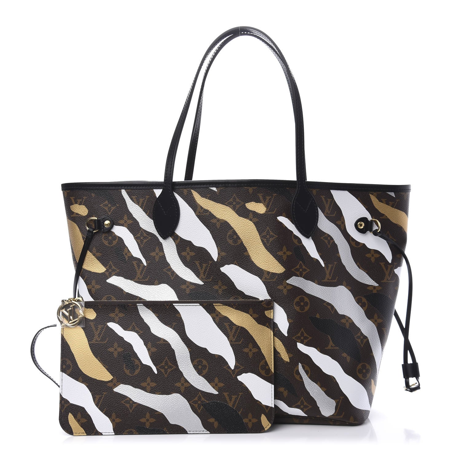 Louis Vuitton X LOL Monogram Neverfull MM Gold Silver 1 of 10