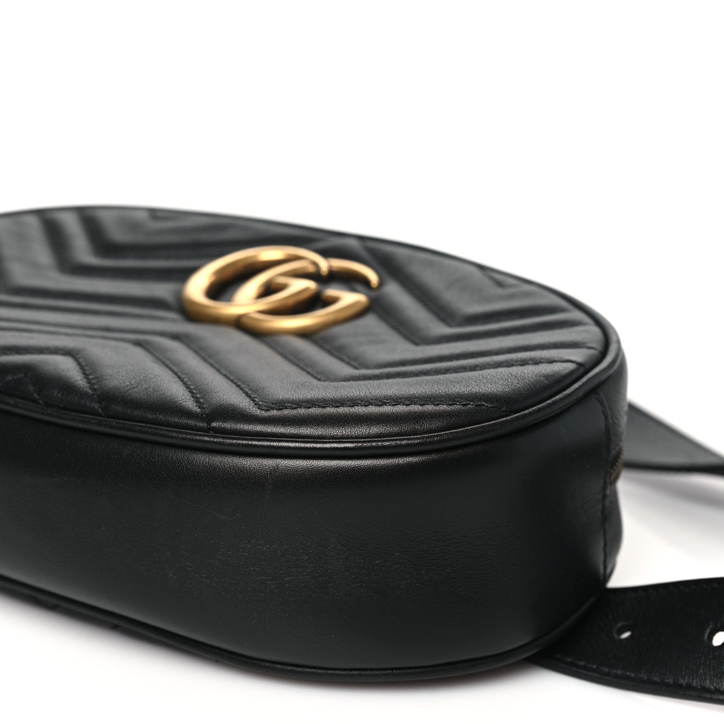 Calfskin Matelasse GG Marmont Belt Bag 85 34 Black
