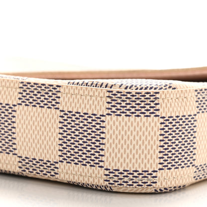 Louis Vuitton Damier Azur Pochette Felicie Chain Wallet Rose Ballerine 15 of 17