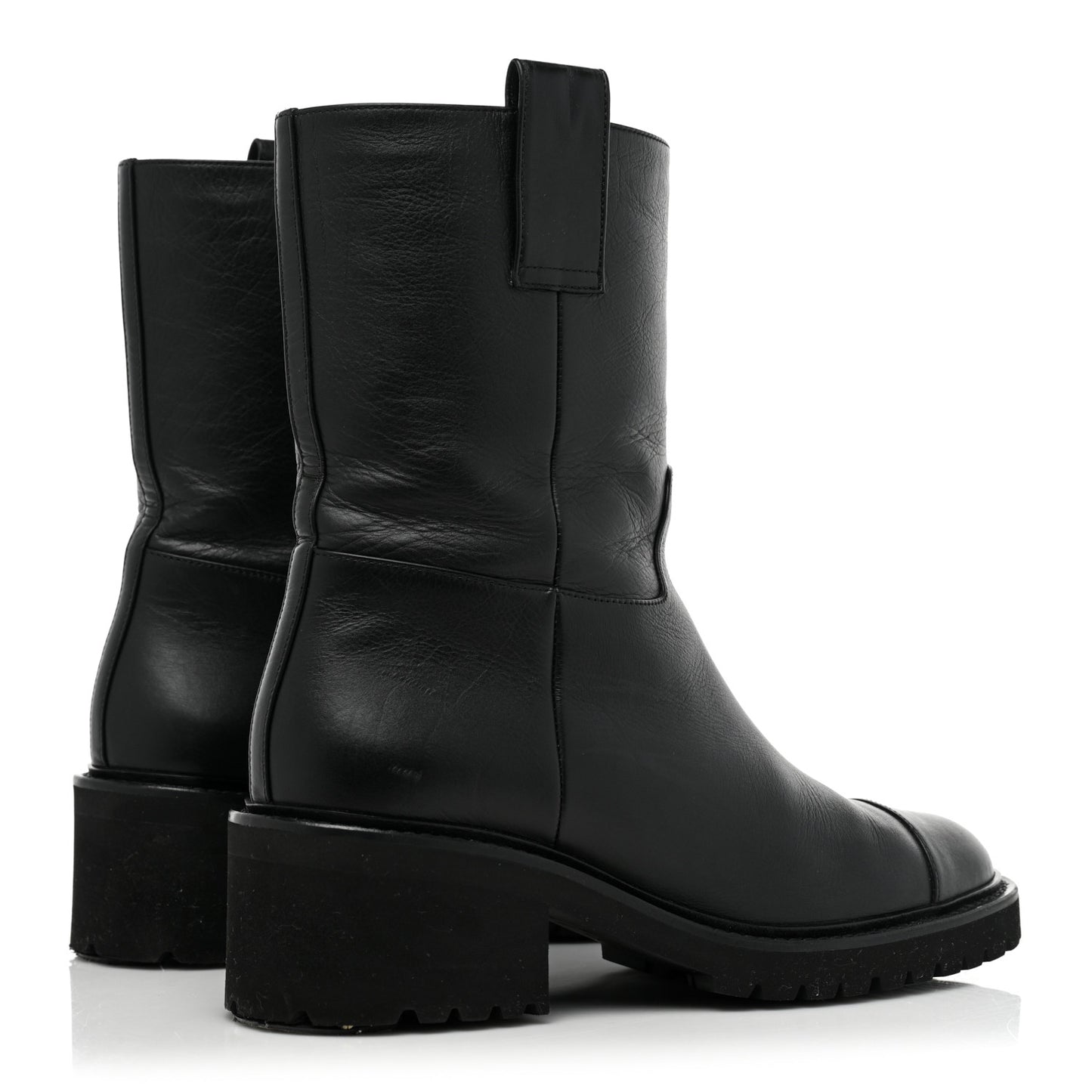 Calfskin CC Ankle Boots 37.5 Black