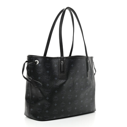 MCM Visetos Medium Liz Reversible Shopper Tote Black 4 of 14