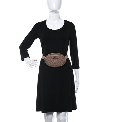 Gucci Calfskin Matelasse GG Marmont Belt Bag 85 34 Porcelain Rose 2 of 11