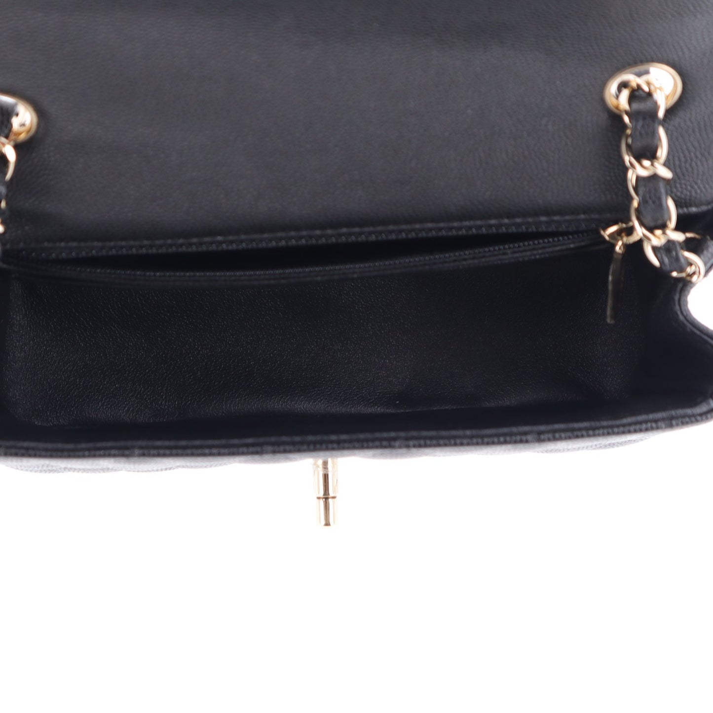 Caviar Quilted Mini Rectangular Flap Black