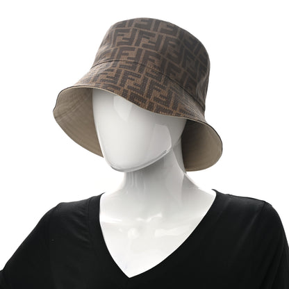 Fendi Technical Fabric FF Reversible Bucket Hat M Tobacco Beige 2 of 8