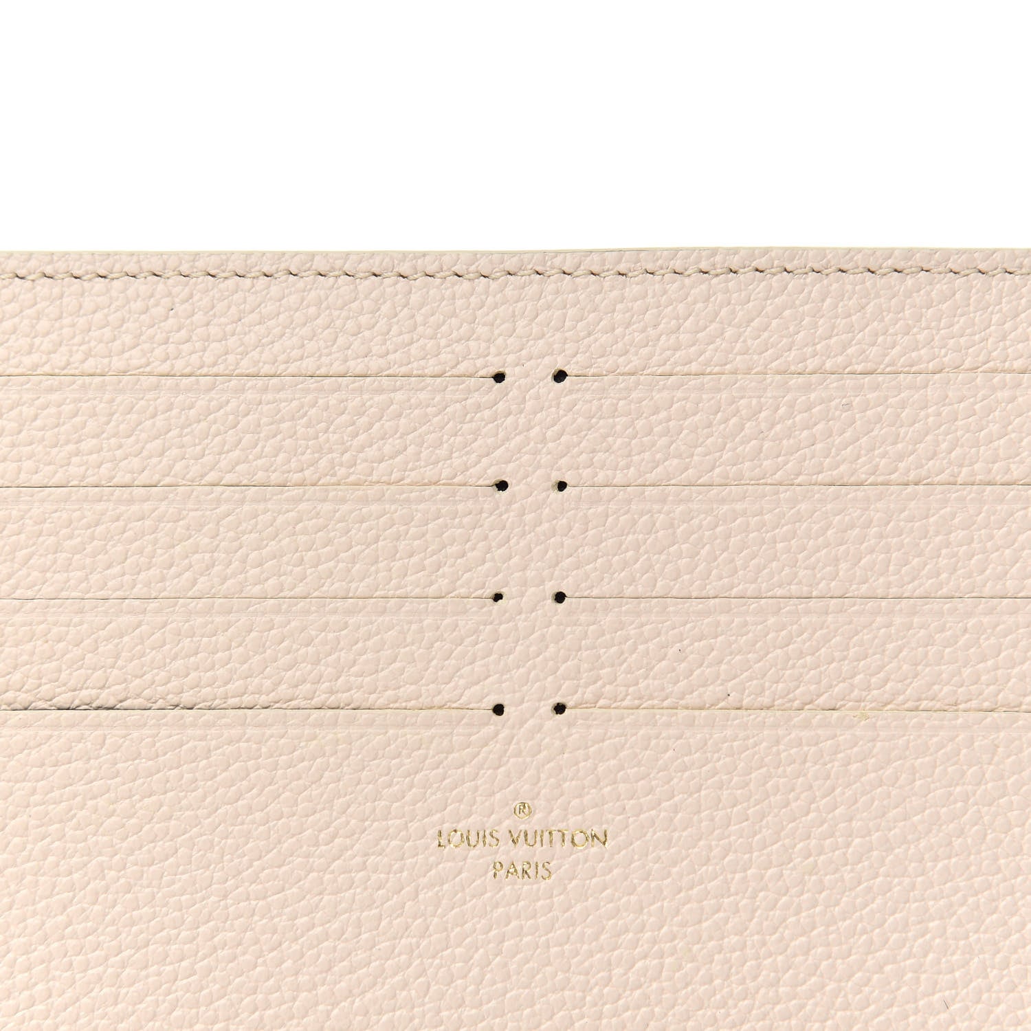 Louis Vuitton Calfskin Felicie Chain Wallet Card Holder Insert Cream 5 of 6