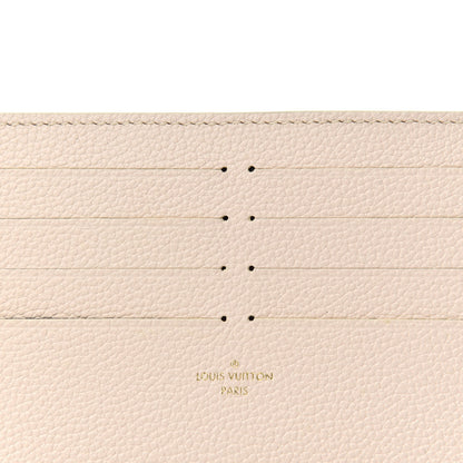 Louis Vuitton Calfskin Felicie Chain Wallet Card Holder Insert Cream 5 of 6