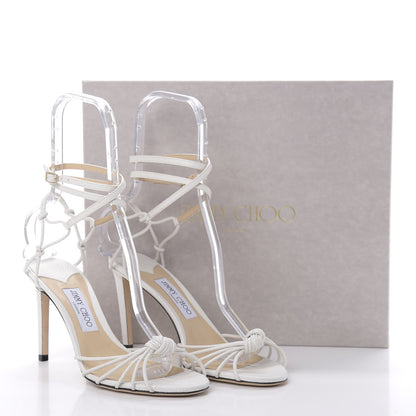 Jimmy Choo Lizard Embossed Calfskin Lovella 85 Sandals 40 Latte 8 of 8