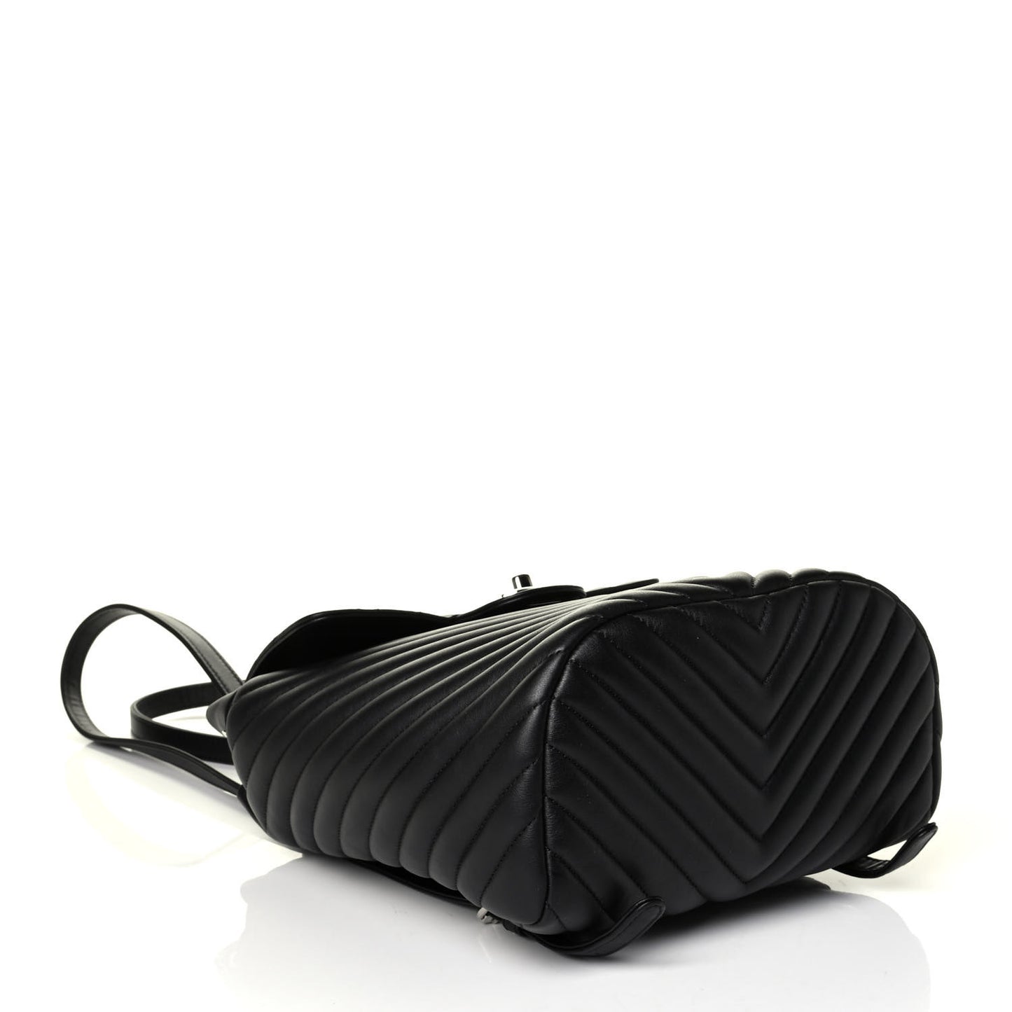 Calfskin Chevron Quilted Small Urban Spirit Backpack Black