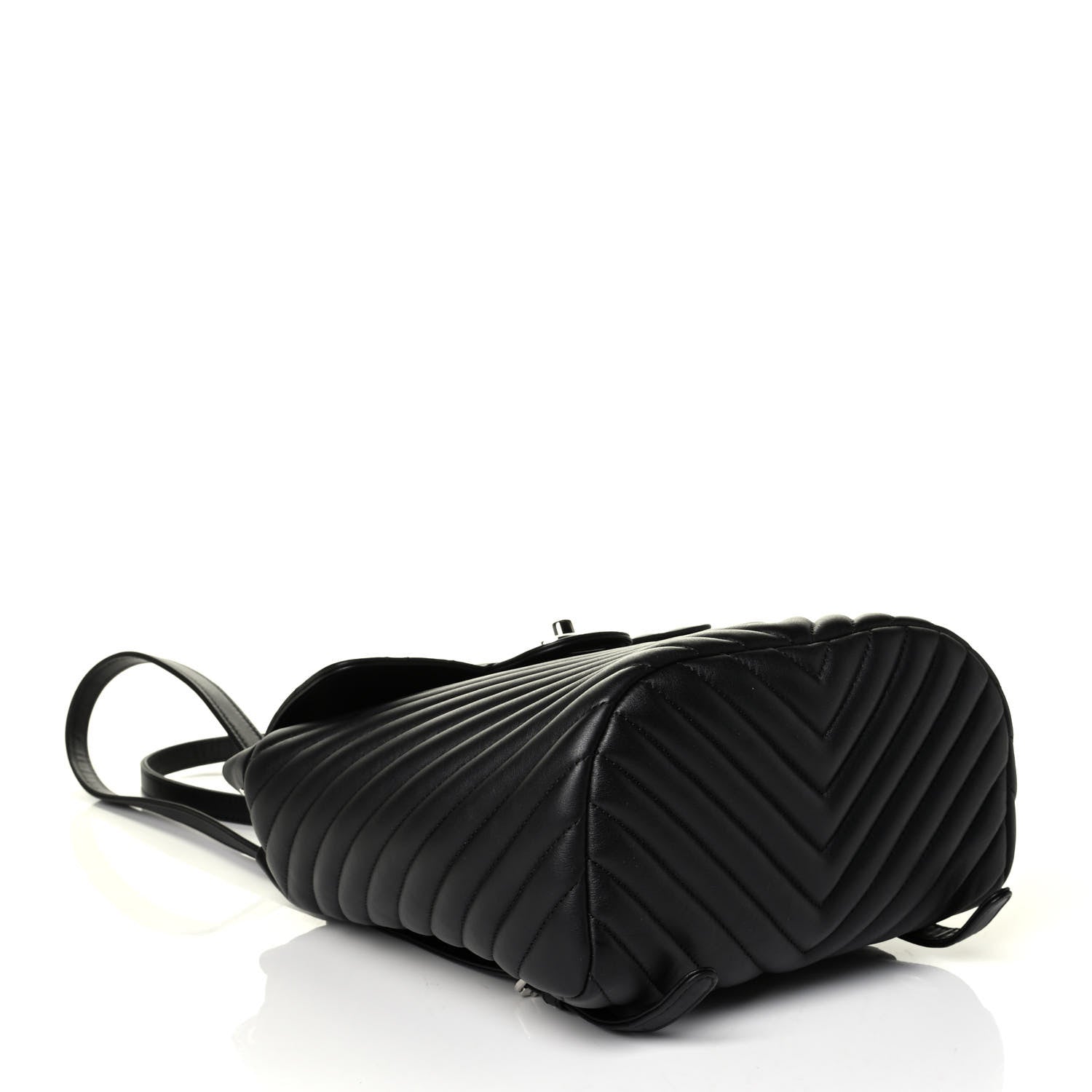 Chanel Calfskin Chevron Quilted Small Urban Spirit Backpack Black 3 of 6