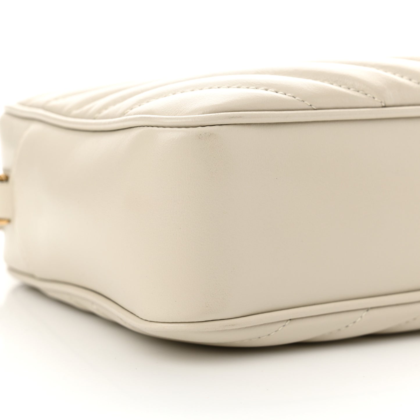 Calfskin Matelasse Monogram Lou Camera Bag Crema Soft