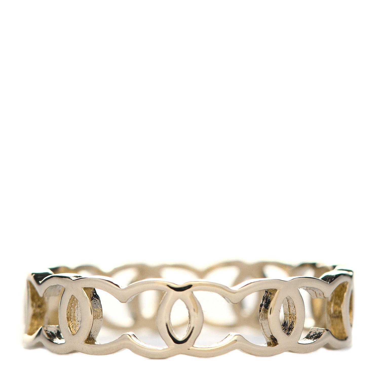 Chanel Metal CC Ring 6.75 Gold 3 of 4