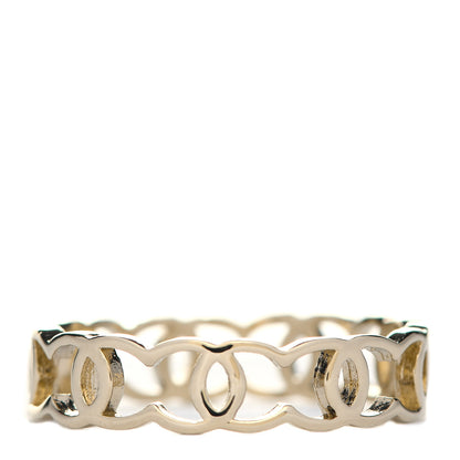 Chanel Metal CC Ring 6.75 Gold 3 of 4