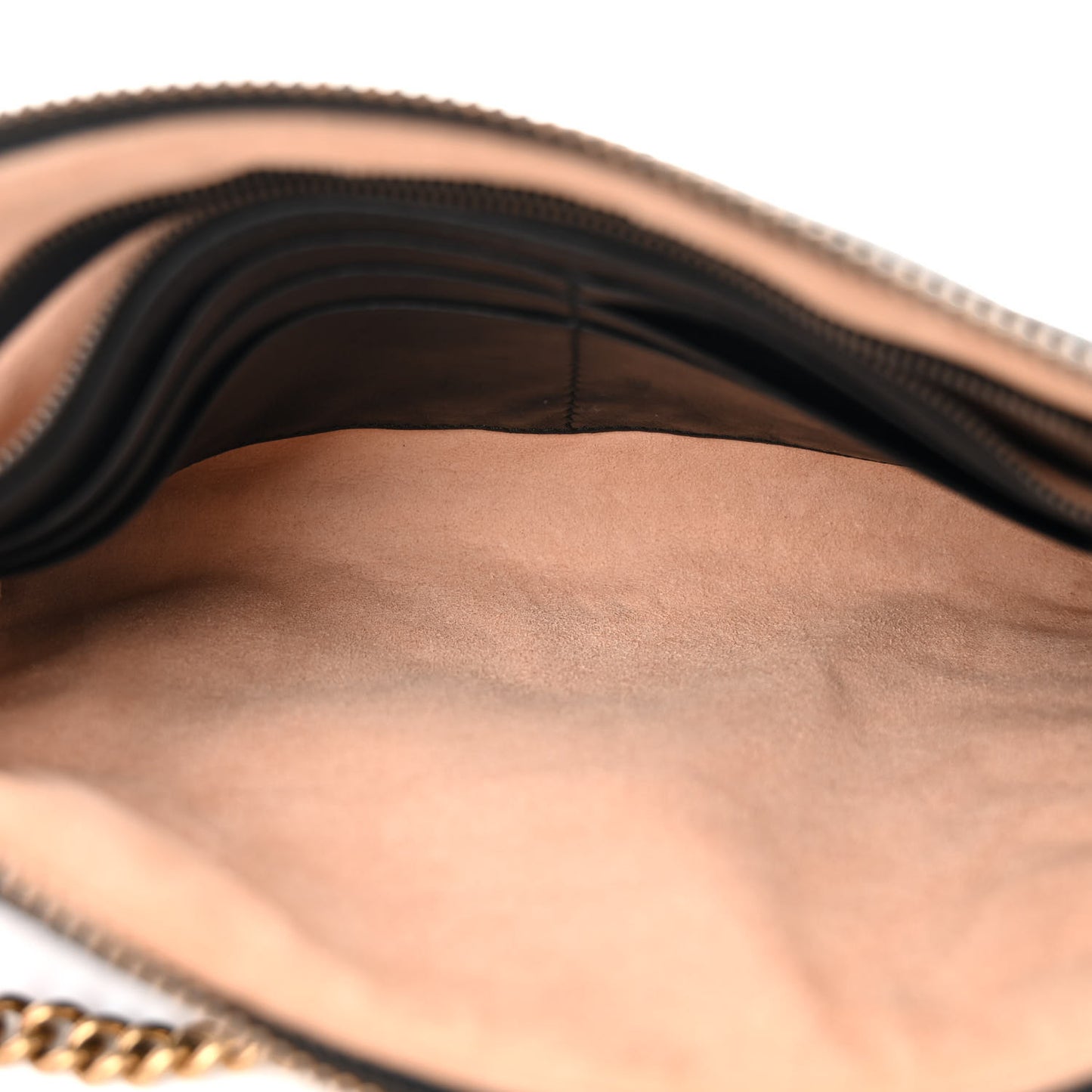 Calfskin Matelasse Mini GG Marmont Chain Bag Black